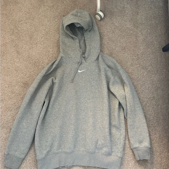 Nike Men's Light Gray Hoodie - Picture 2 of 2